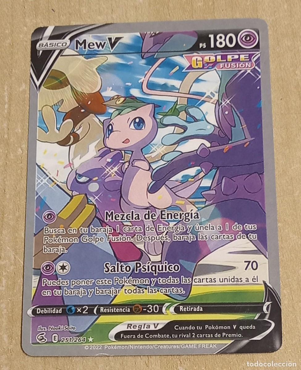 Trading Cards: POKEMON basico Mew V 180 golpe fusion. mezcla de energia. salto psiquico