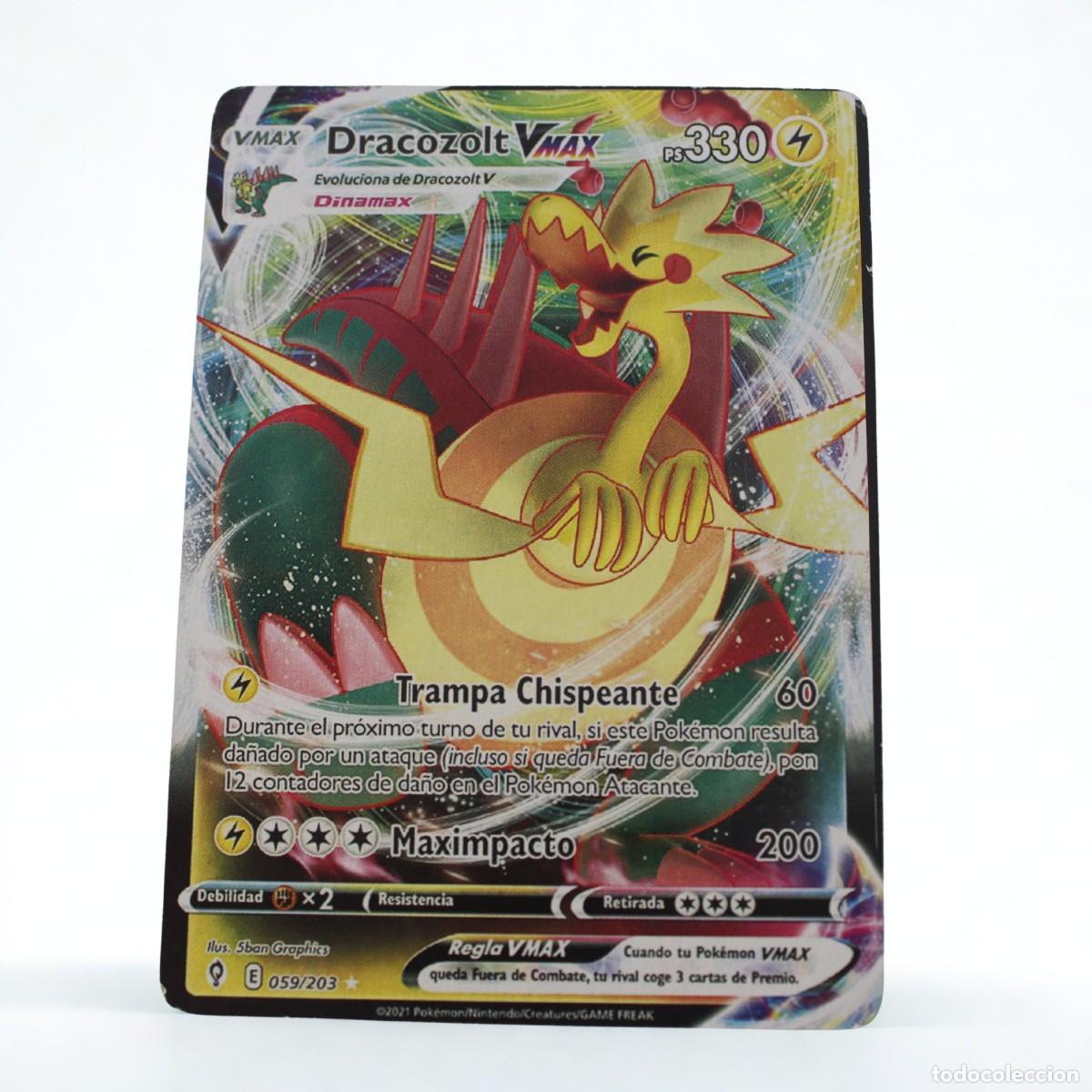 Trading Cards: Carta Pokemon Dracozolt VMAX 059/203 Espa&ntilde;ol Cielos Evolutivos