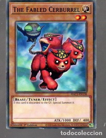 Trading Cards: CROMO DE KONAMI THE FABLED CERBURREL N&ordm; EN 138 EDITOR 1&ordm; DEL A&Ntilde;O 2020