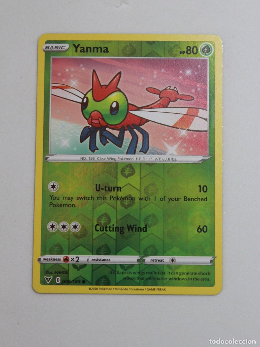 Trading Cards: Lote 1 - Yanma Reverse Holo 006/185 Pok&eacute;mon TCG Vivid Voltage Carta Coleccionista
