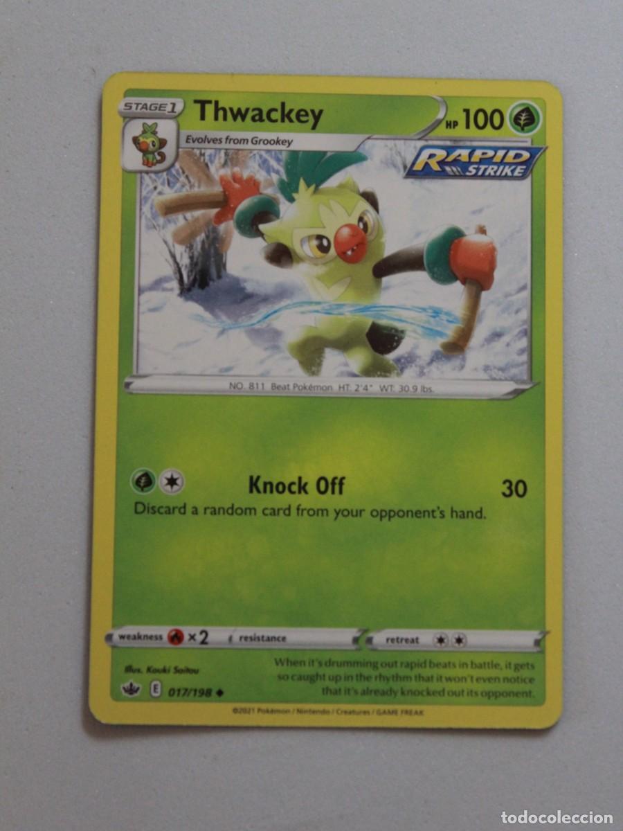 Trading Cards: Thwackey Rapid Strike 017/198 Pok&eacute;mon TCG Chilling Reign Carta Pok&eacute;mon