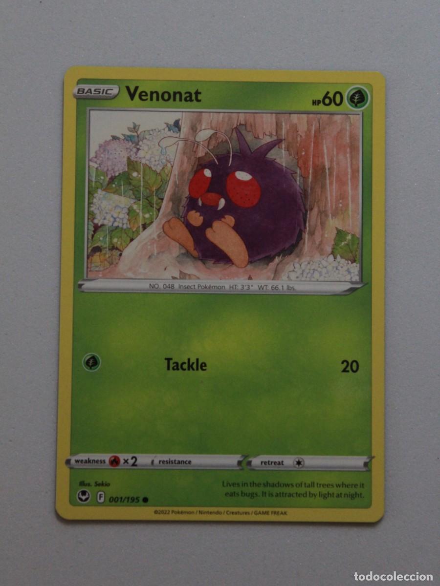 Trading Cards: Venonat 001/195 Pok&eacute;mon TCG Silver Tempest Carta Pok&eacute;mon Kanto