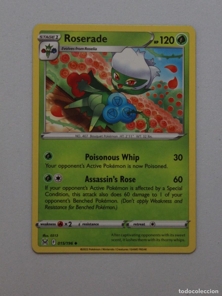 Trading Cards: Roserade 015/196 Pok&eacute;mon TCG Lost Origin Carta Pok&eacute;mon