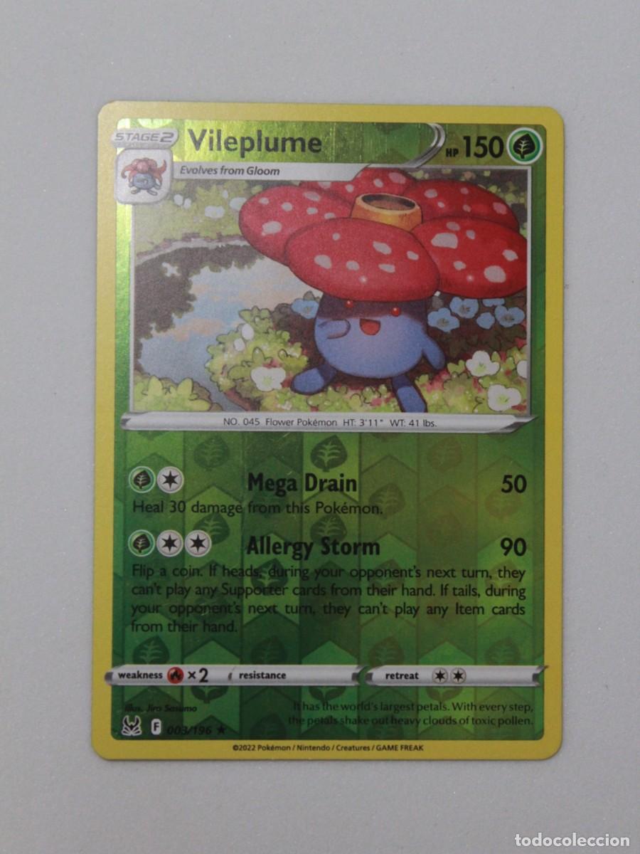 Trading Cards: Vileplume Reverse Holo 003/196 Pok&eacute;mon TCG Lost Origin Carta Rara