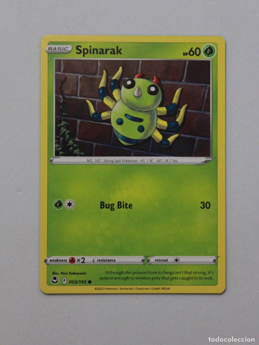 Trading Cards: Spinarak 003/195 Pok&eacute;mon TCG Silver Tempest Carta Pok&eacute;mon Kanto Johto