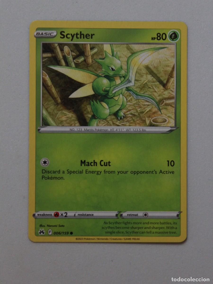 Trading Cards: Scyther 006/159 Pok&eacute;mon TCG Crown Zenith Carta Pok&eacute;mon Coleccionista