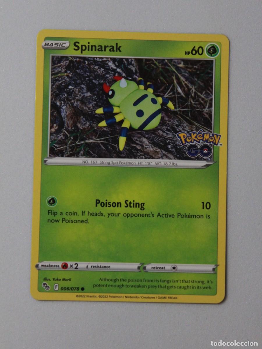 Trading Cards: Spinarak Pok&eacute;mon GO 006/078 Pok&eacute;mon TCG Carta Coleccionista