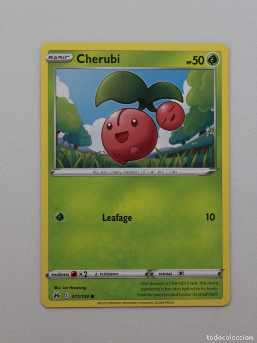 Trading Cards: Cherubi 011/159 Pok&eacute;mon TCG Crown Zenith Carta Pok&eacute;mon Planta