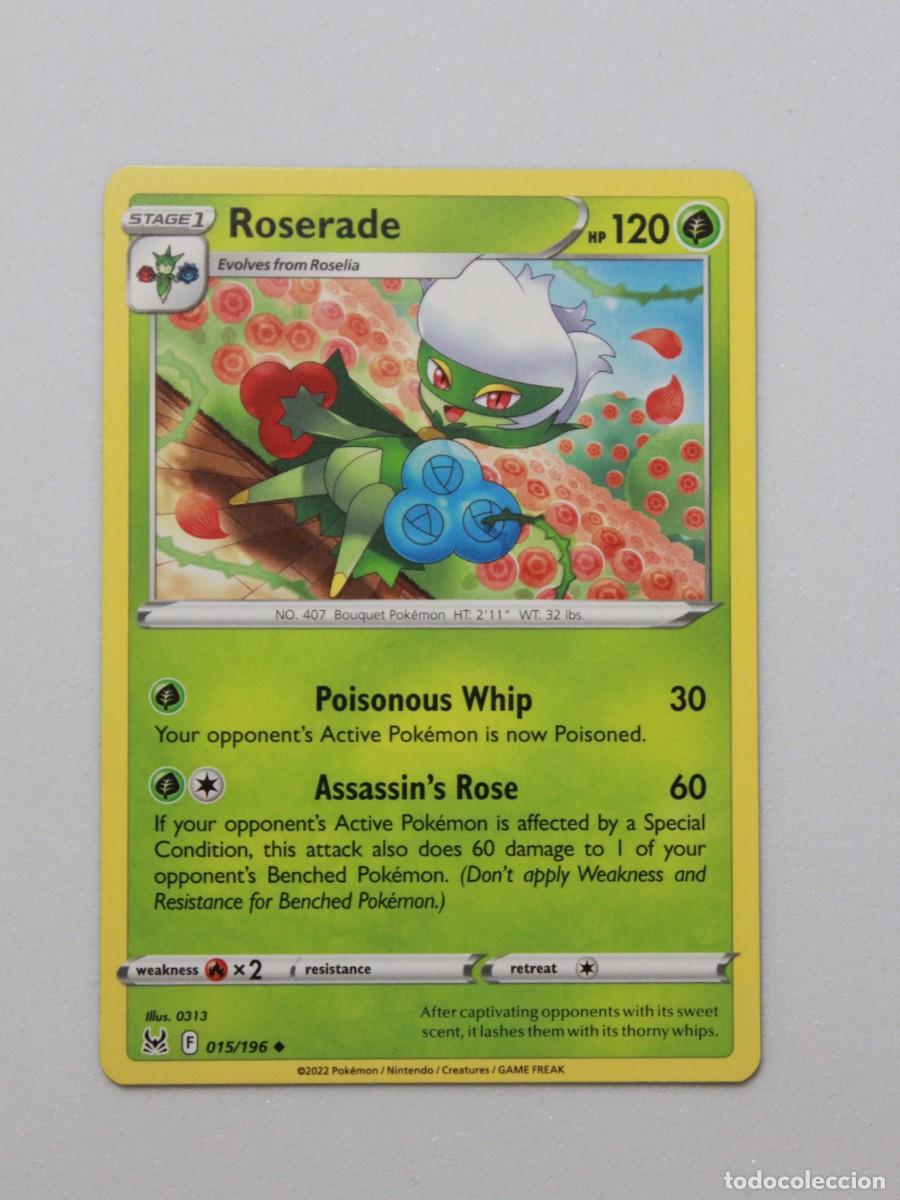 Trading Cards: Roserade 015/196 Pok&eacute;mon TCG Lost Origin Carta Pok&eacute;mon