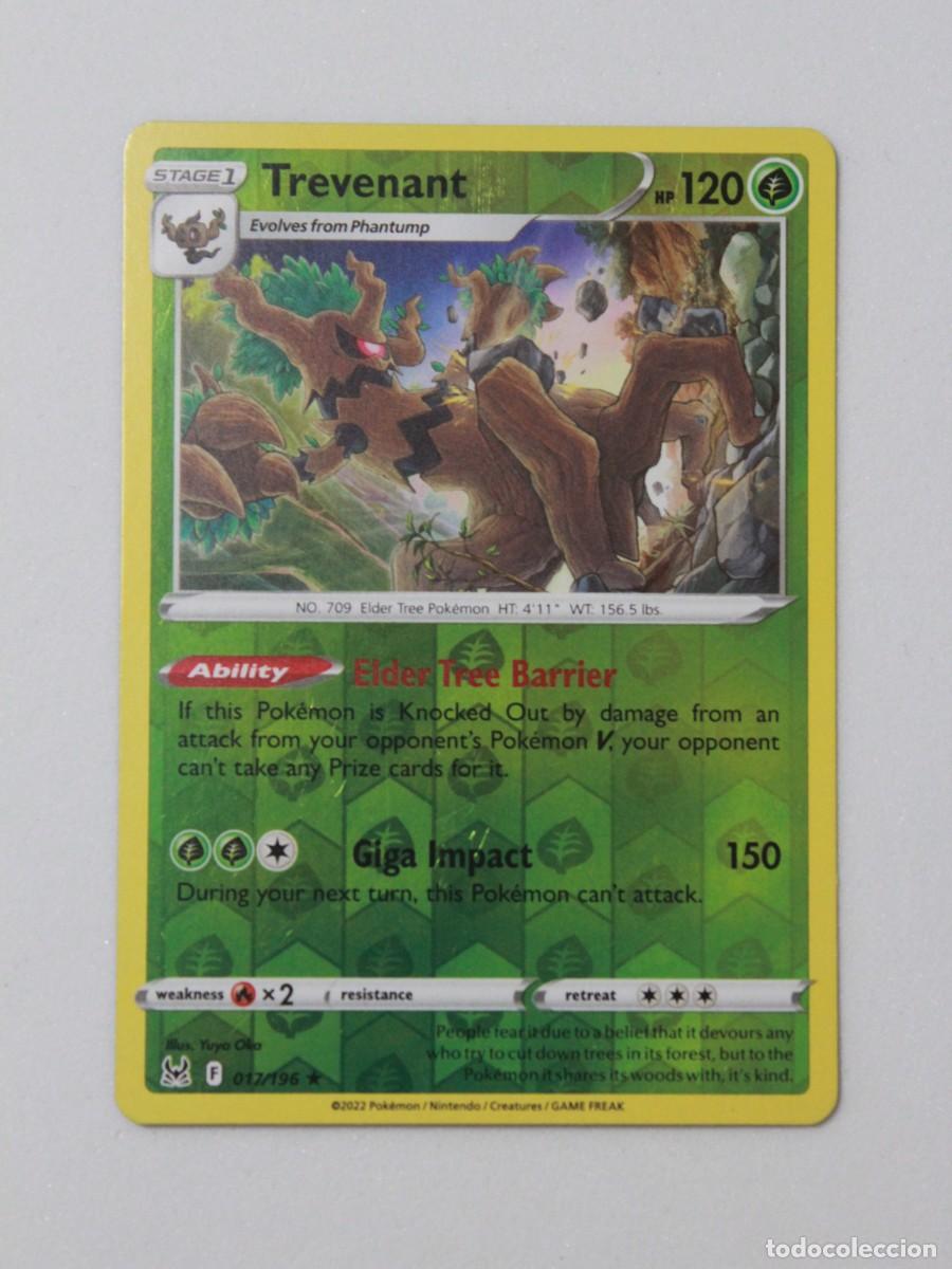Trading Cards: Trevenant Reverse Holo 017/196 Pok&eacute;mon TCG Lost Origin Carta Rara