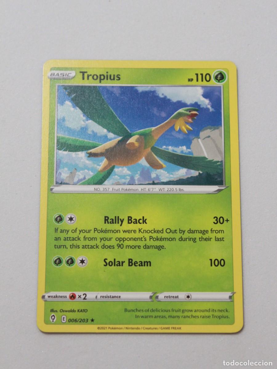 Cartes &agrave; &Eacute;changer: Tropius Rare 006/203 Pok&eacute;mon TCG Evolving Skies Carta Rara