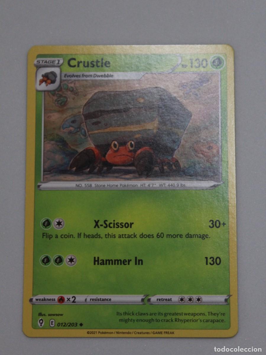 Trading Cards: Crustle Reverse Holo 012/203 Pok&eacute;mon TCG Evolving Skies Carta Pok&eacute;mon