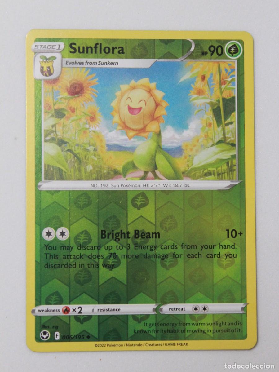 Trading Cards: Sunflora Reverse Holo 006/195 Pok&eacute;mon TCG Silver Tempest Carta Pok&eacute;mon