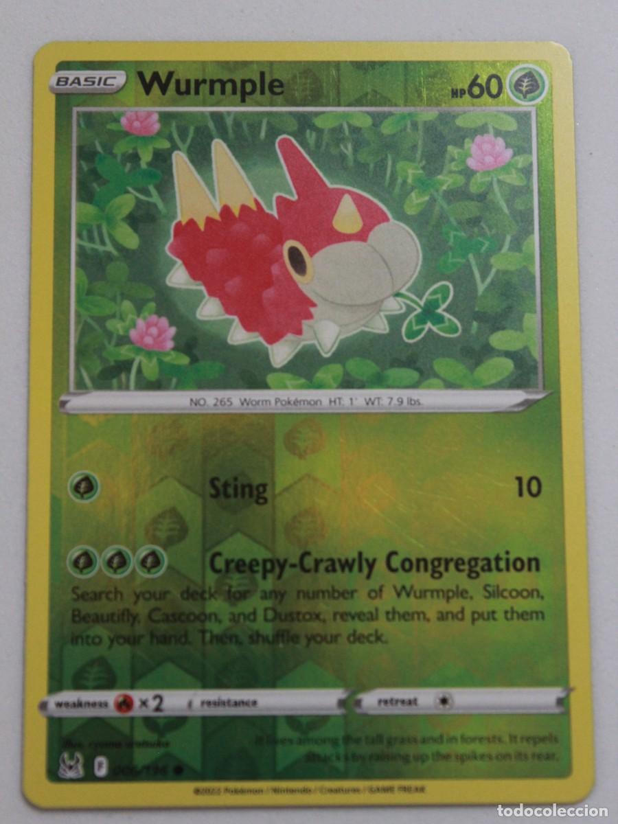 Trading Cards: Wurmple Reverse Holo 008/196 Pok&eacute;mon TCG Lost Origin Carta Pok&eacute;mon