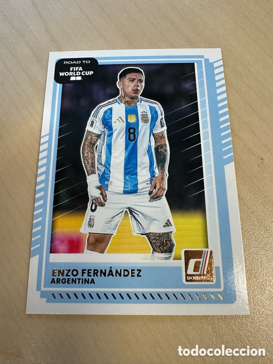 Trading Cards: ENZO FERNANDEZ ARGENTINA 158 DONRUSS ROAD TO FIFA WORLD CUP USA CAN MEX 26 MUNDIAL 2026 PANINI