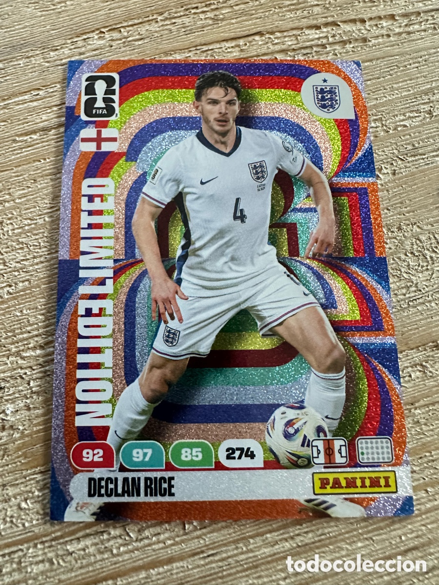 Cartes &agrave; &Eacute;changer: DECLAN RICE INGLATERRA LIMITED EDITION ADRENALYN XL FIFA WORLD CUP 26 MUNDIAL 2026 PANINI