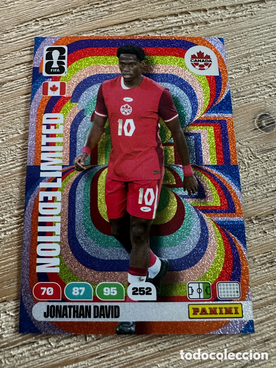 Cartes &agrave; &Eacute;changer: JONATHAN DAVID CANADA LIMITED EDITION ADRENALYN XL FIFA WORLD CUP 26 MUNDIAL 2026 PANINI