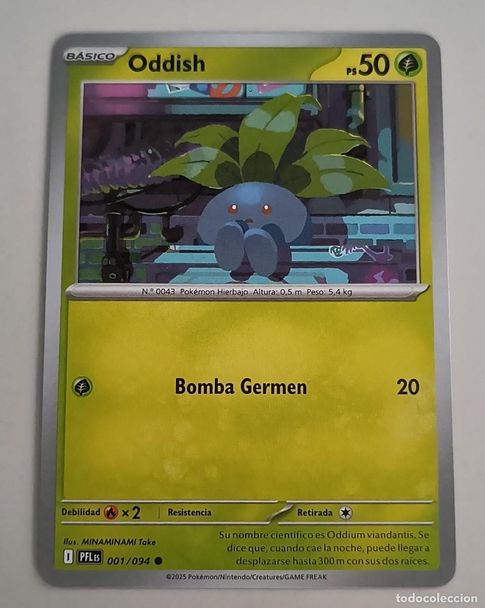 Cartes &agrave; &Eacute;changer: CARTA POKEMON ODDISH 1/94 - ESPA&Ntilde;OL - COLECCION FUEGOS FANTASMALES - TRADING CARDS