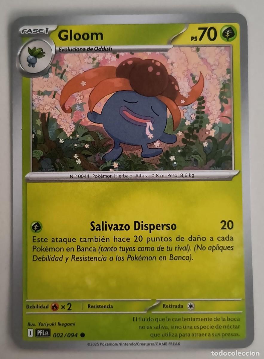 Trading Cards: CARTA POKEMON GLOOM 2/94 - ESPA&Ntilde;OL - COLECCION FUEGOS FANTASMALES - TRADING CARDS