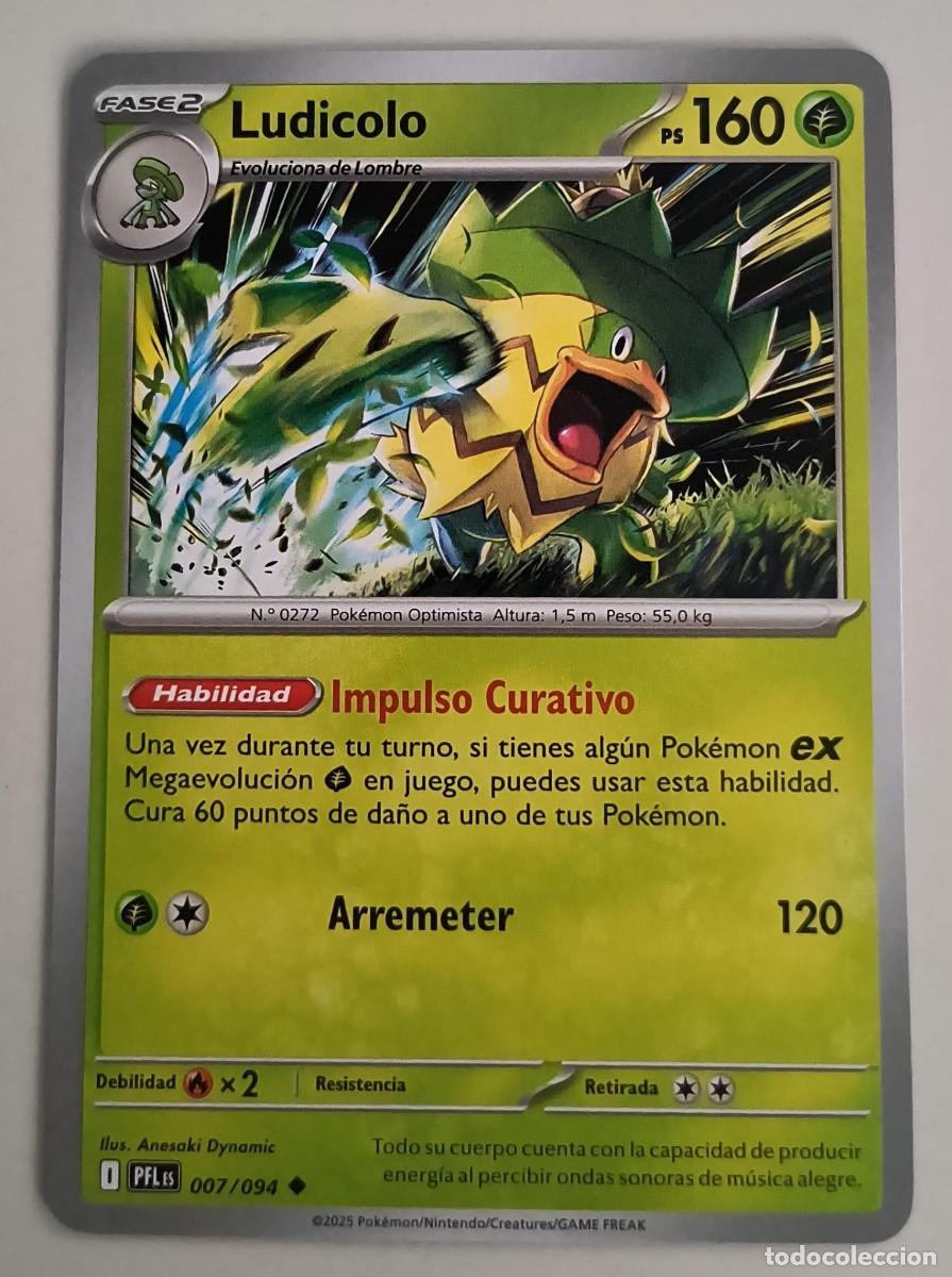 Trading Cards: CARTA POKEMON LUDICOLO 7/94 - ESPA&Ntilde;OL - COLECCION FUEGOS FANTASMALES - TRADING CARDS