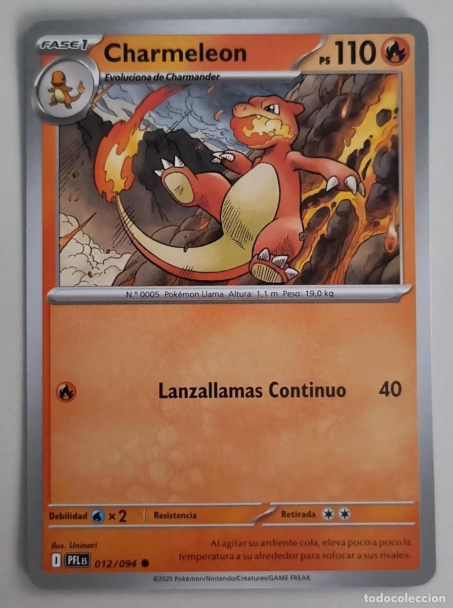 Trading Cards: CARTA POKEMON CHARMELEON 12/94 - ESPA&Ntilde;OL - COLECCION FUEGOS FANTASMALES - TRADING CARDS