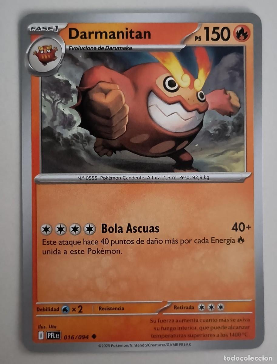 Trading Cards: CARTA POKEMON DARMANITAN 16/94 - ESPA&Ntilde;OL - COLECCION FUEGOS FANTASMALES - TRADING CARDS