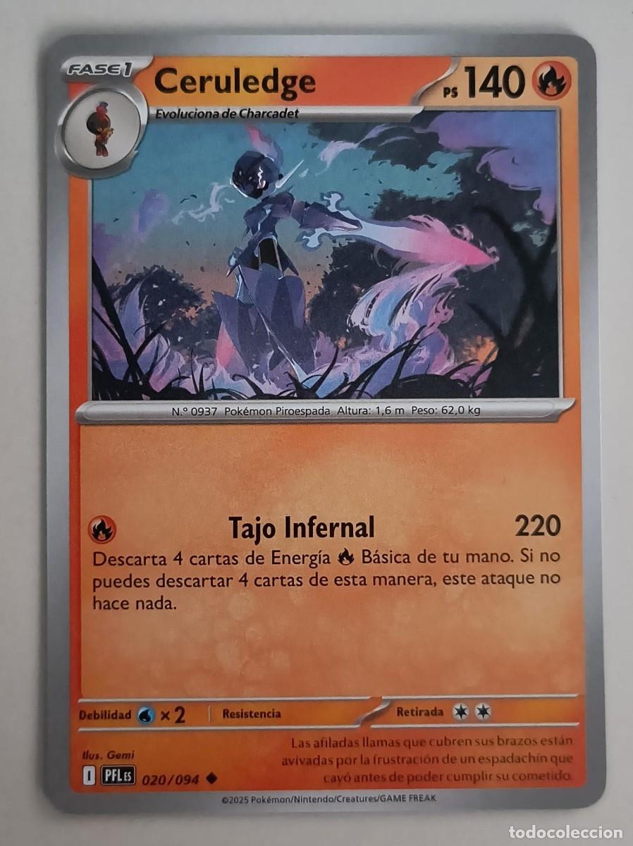 Trading Cards: CARTA POKEMON CERULEDGE 20/94 - ESPA&Ntilde;OL - COLECCION FUEGOS FANTASMALES - TRADING CARDS