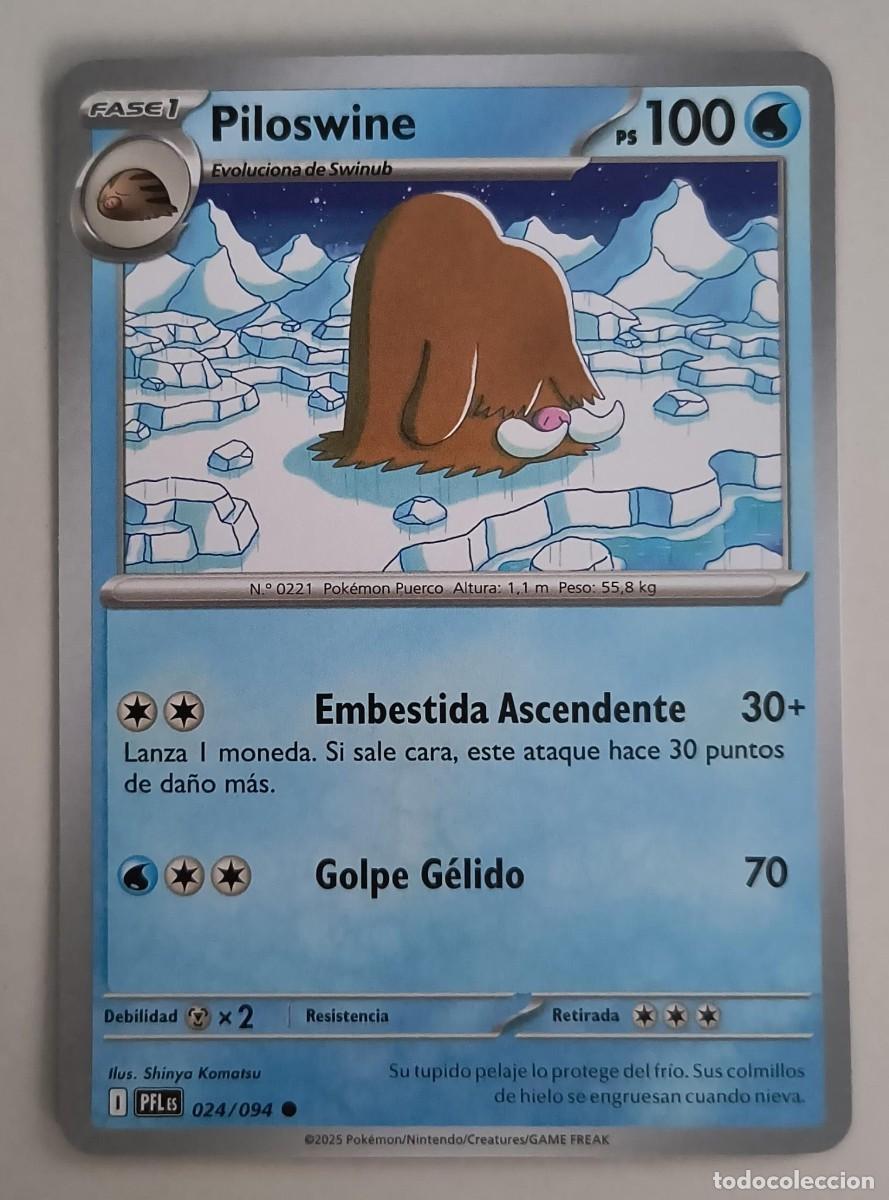 Trading Cards: CARTA POKEMON PILOSWINE 24/94 - ESPA&Ntilde;OL - COLECCION FUEGOS FANTASMALES - TRADING CARDS