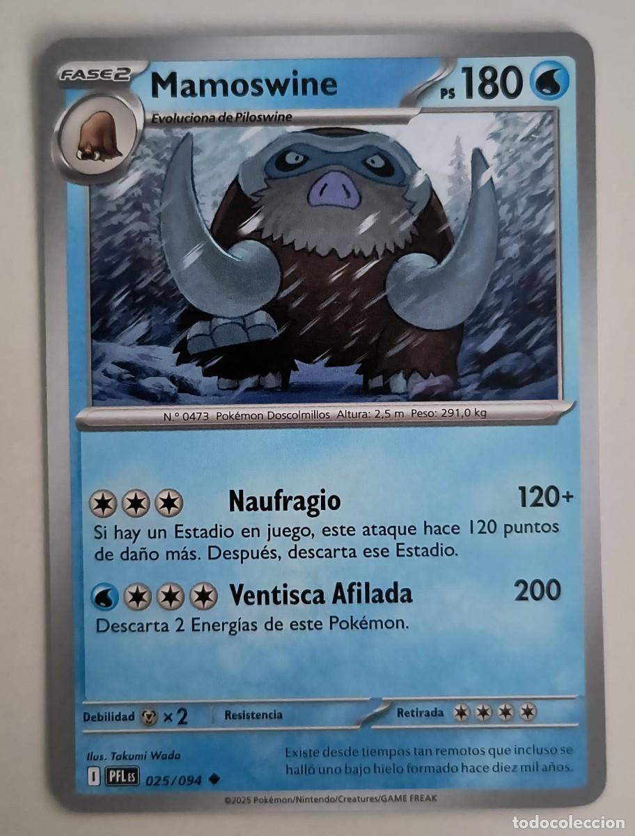 Trading Cards: CARTA POKEMON MAMOSWINE 25/94 - ESPA&Ntilde;OL - COLECCION FUEGOS FANTASMALES - TRADING CARDS