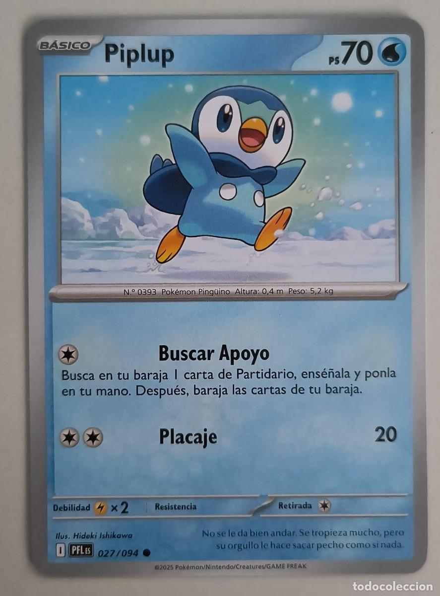 Trading Cards: CARTA POKEMON PIPLUP 27/94 - ESPA&Ntilde;OL - COLECCION FUEGOS FANTASMALES - TRADING CARDS