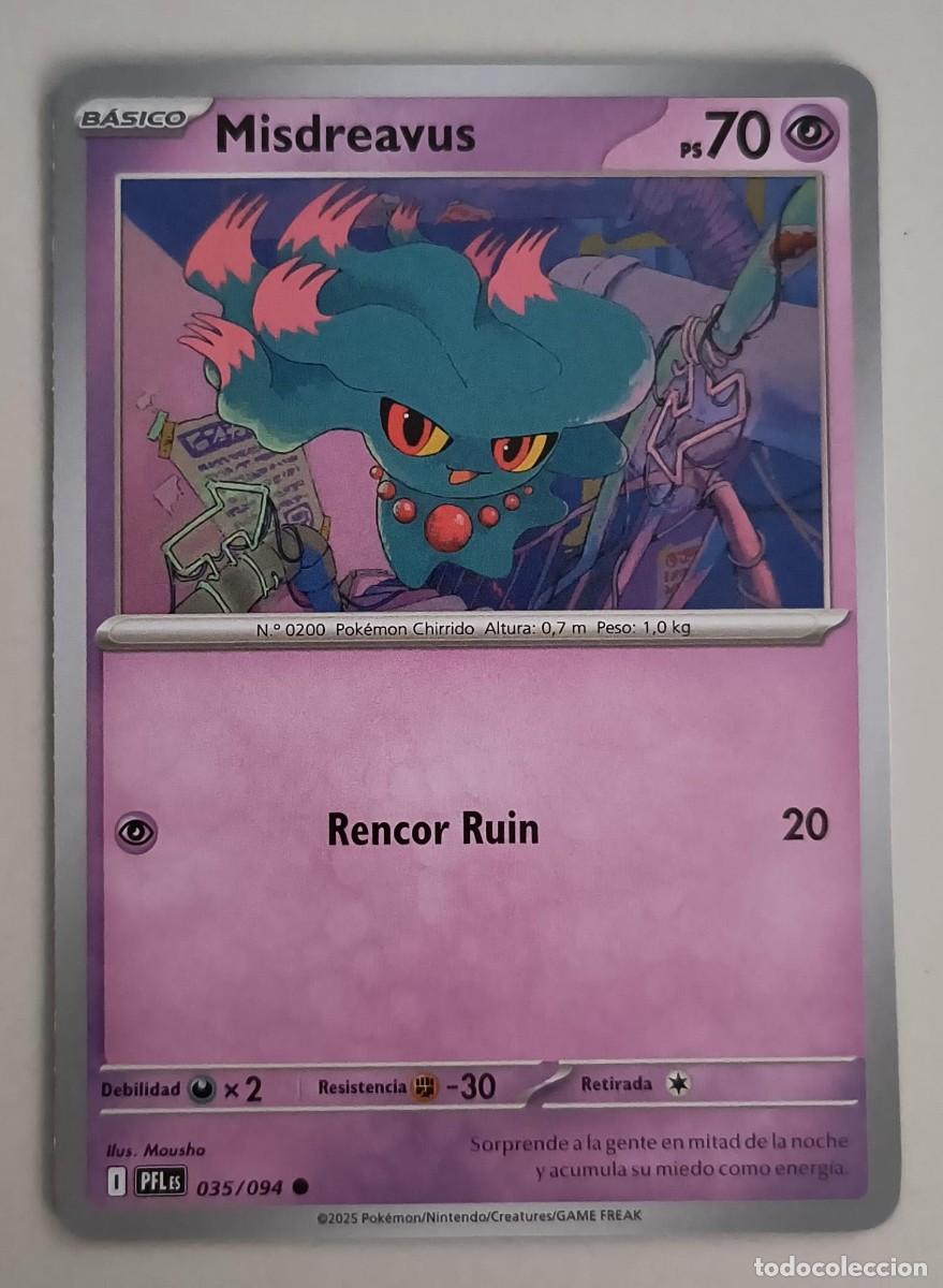 Trading Cards: CARTA POKEMON MISDREAVUS 35/94 - ESPA&Ntilde;OL - COLECCION FUEGOS FANTASMALES - TRADING CARDS