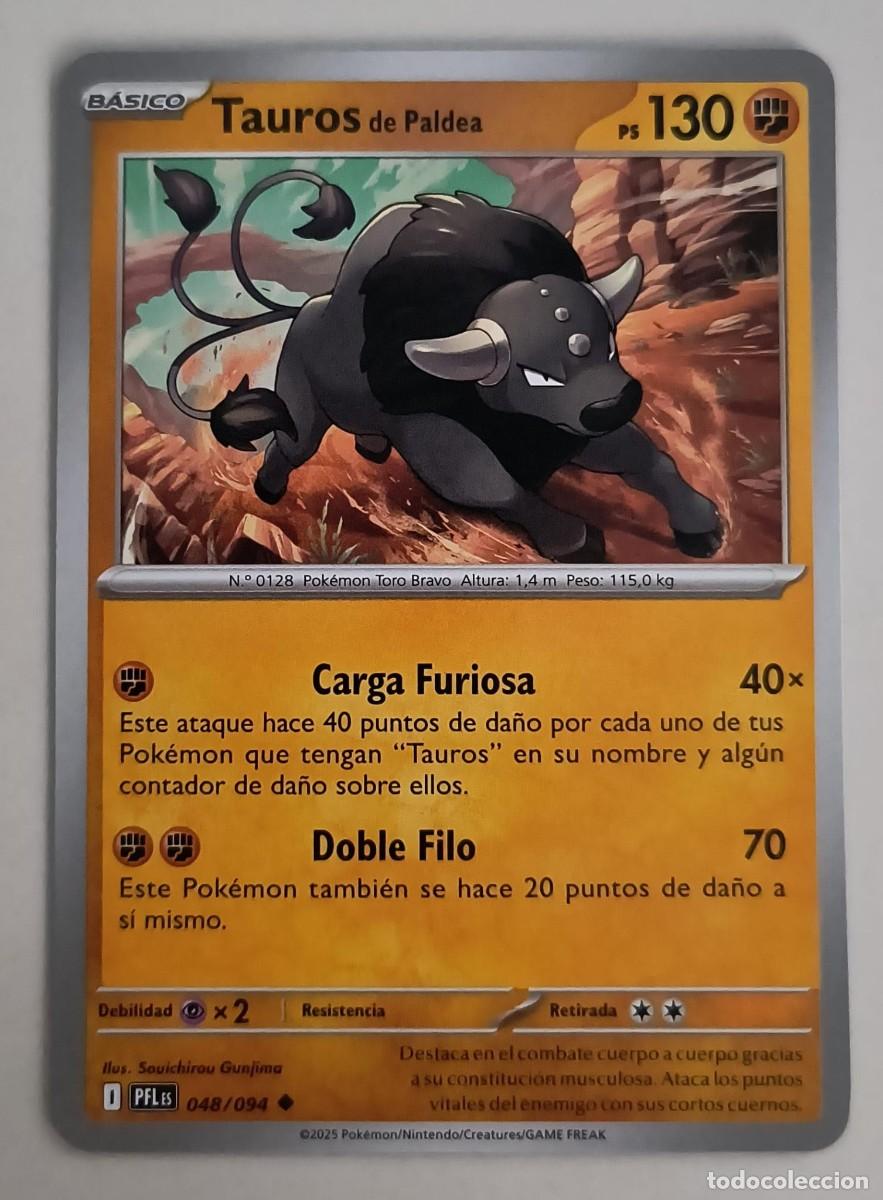 Trading Cards: CARTA POKEMON TAUROS DE PALDEA 48/94 - ESPA&Ntilde;OL - COLECCION FUEGOS FANTASMALES - TRADING CARDS