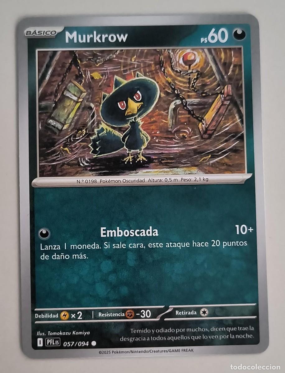 Trading Cards: CARTA POKEMON MURKROW 57/94 - ESPA&Ntilde;OL - COLECCION FUEGOS FANTASMALES - TRADING CARDS