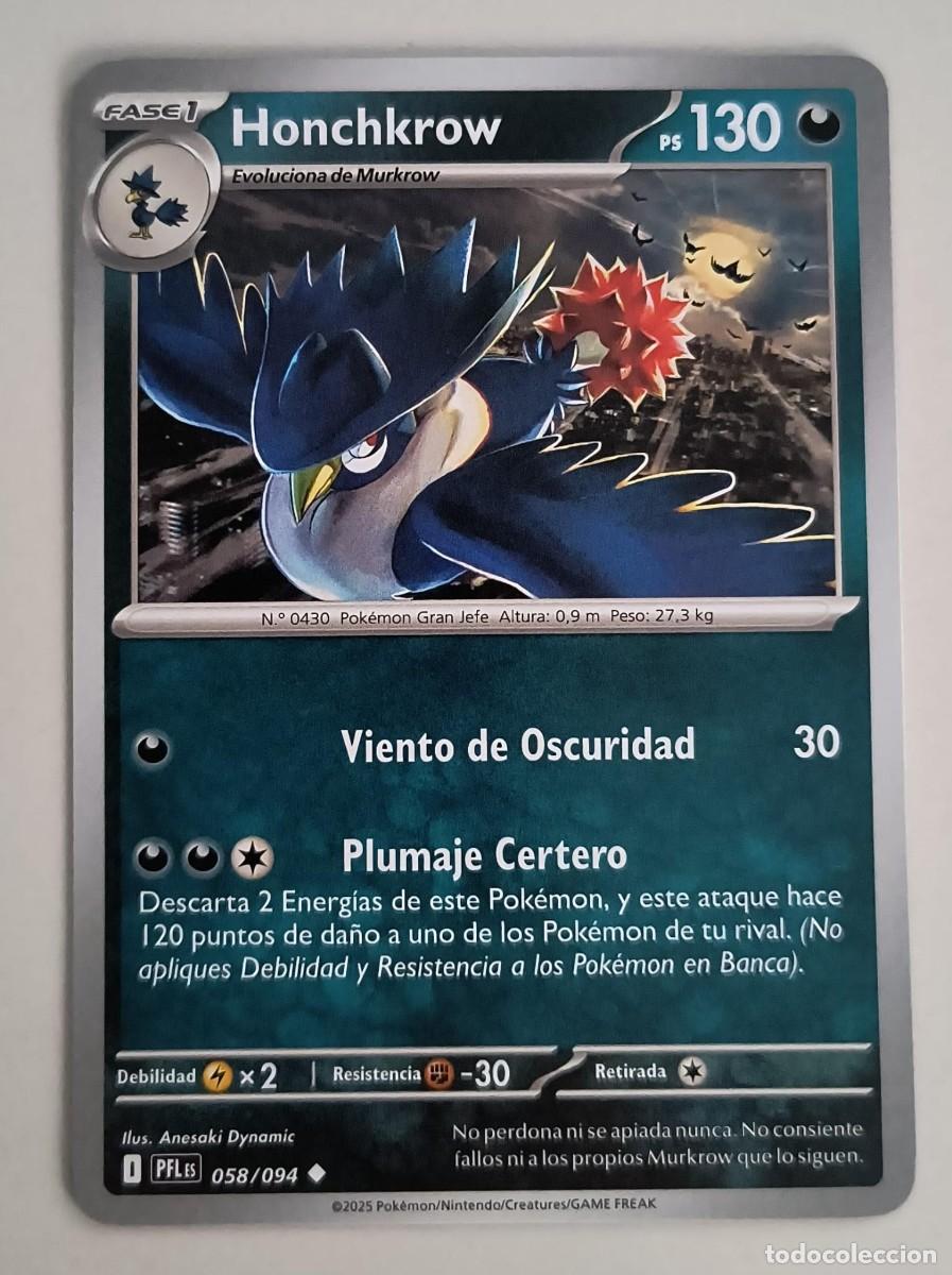 Trading Cards: CARTA POKEMON HONCHKROW 58/94 - ESPA&Ntilde;OL - COLECCION FUEGOS FANTASMALES - TRADING CARDS