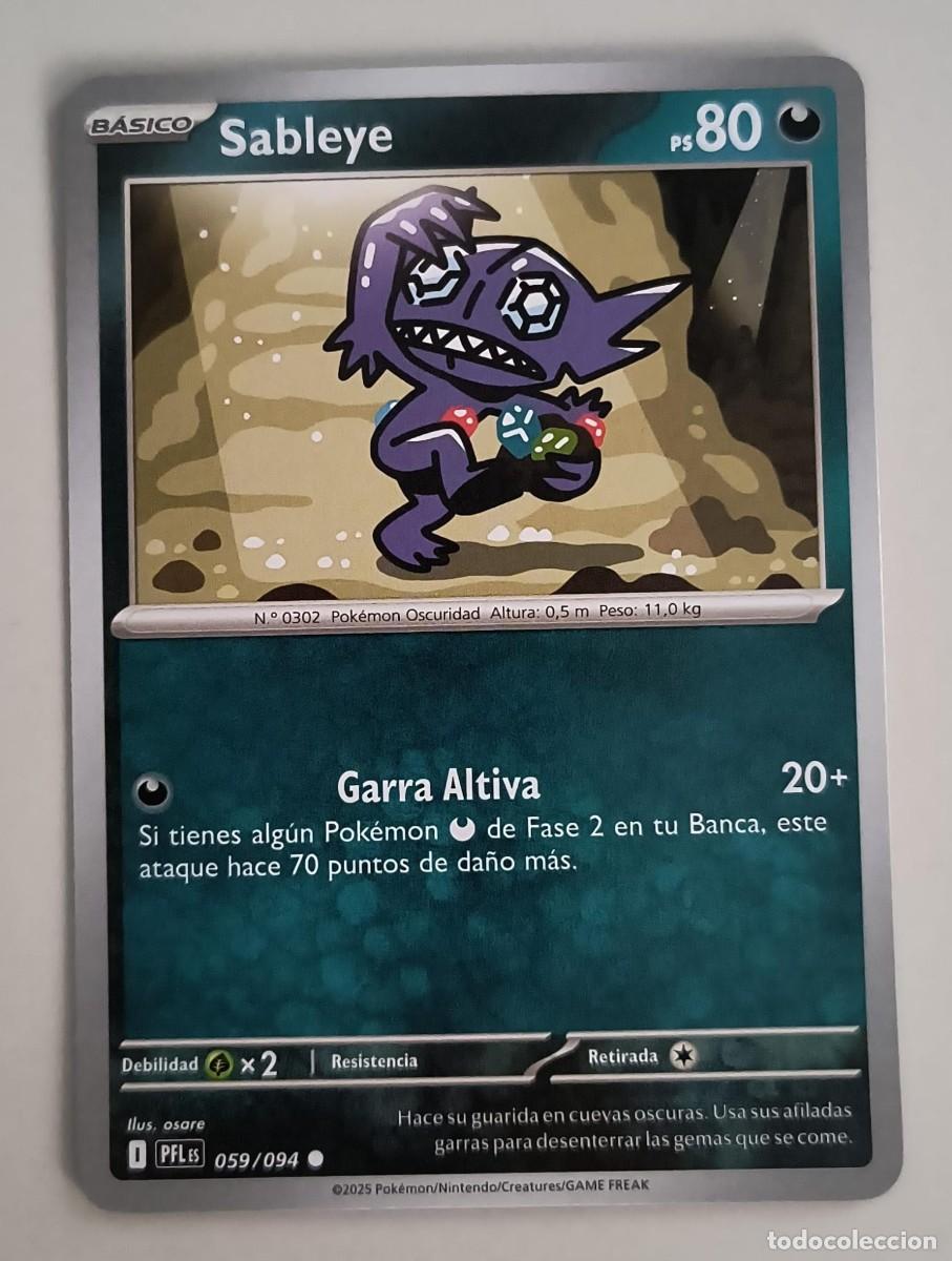 Trading Cards: CARTA POKEMON SABLEYE 59/94 - ESPA&Ntilde;OL - COLECCION FUEGOS FANTASMALES - TRADING CARDS