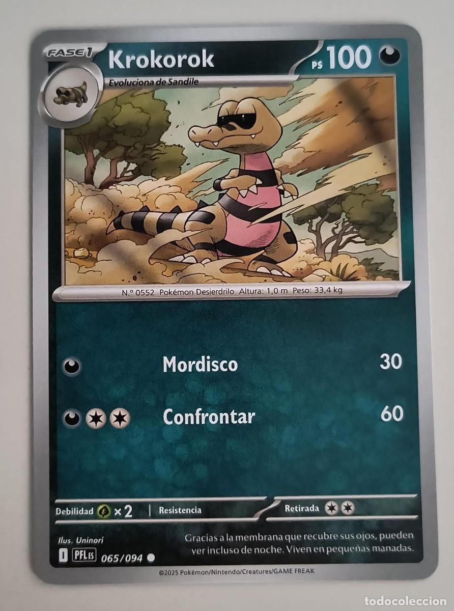 Trading Cards: CARTA POKEMON KROKOROK 65/94 - ESPA&Ntilde;OL - COLECCION FUEGOS FANTASMALES - TRADING CARDS