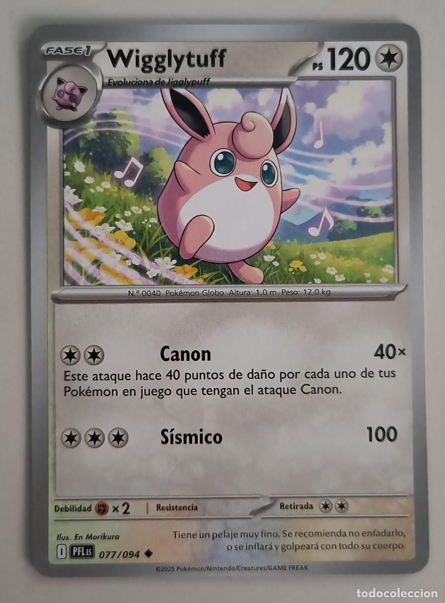 Trading Cards: CARTA POKEMON WIGGLYTUFF 77/94 - ESPA&Ntilde;OL - COLECCION FUEGOS FANTASMALES - TRADING CARDS