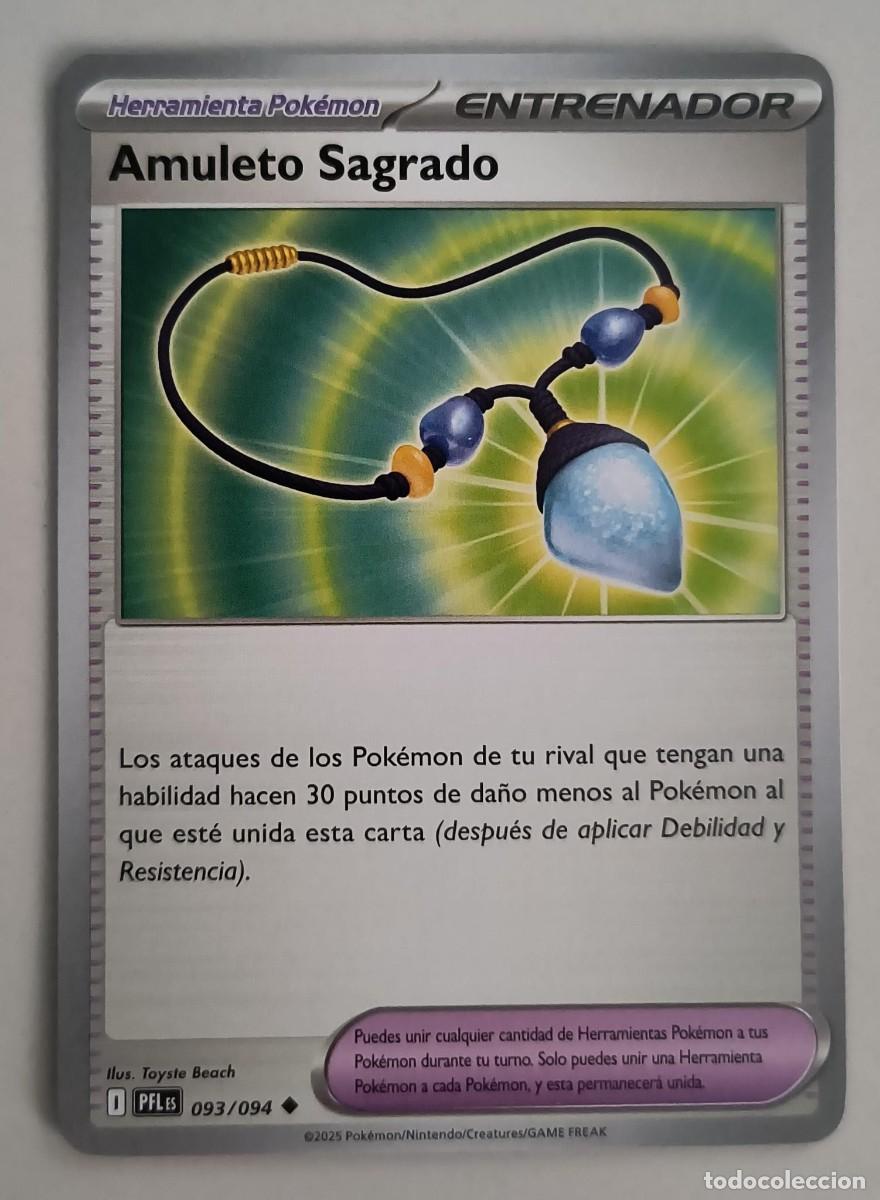 Trading Cards: CARTA POKEMON AMULETO SAGRADO 93/94 - ESPA&Ntilde;OL - COLECCION FUEGOS FANTASMALES - TRADING CARDS