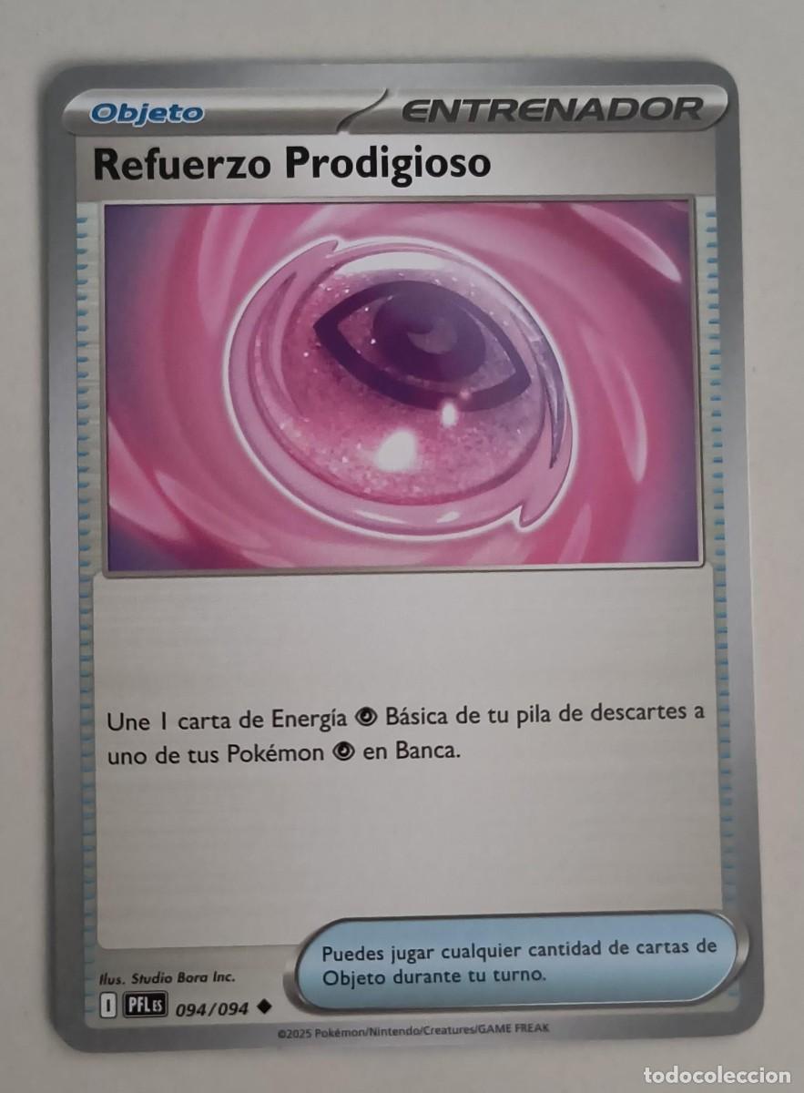 Trading Cards: CARTA POKEMON REFUERZO PRODIGIOSO 94/94 - ESPA&Ntilde;OL - COLECCION FUEGOS FANTASMALES - TRADING CARDS