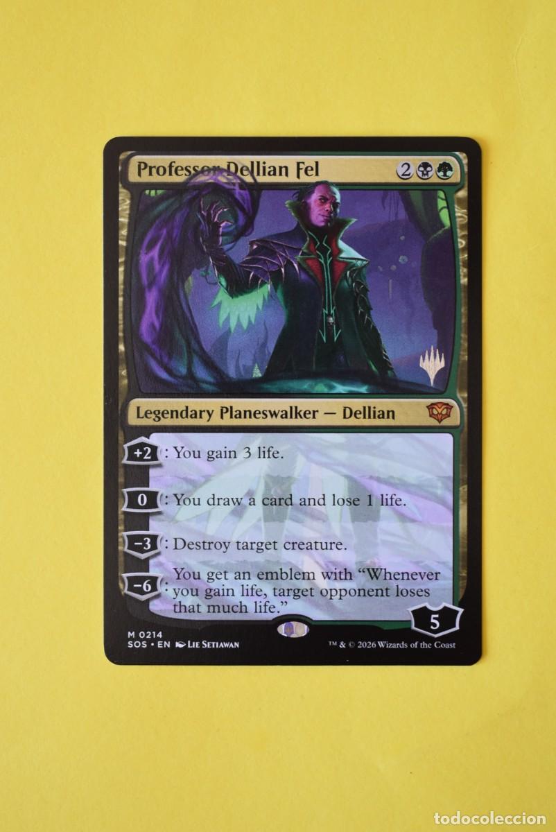 Trading Cards: Carta Magic The Gathering. MTG. Proffesor Dellian Fel. Promo. NM. Ingl&eacute;s