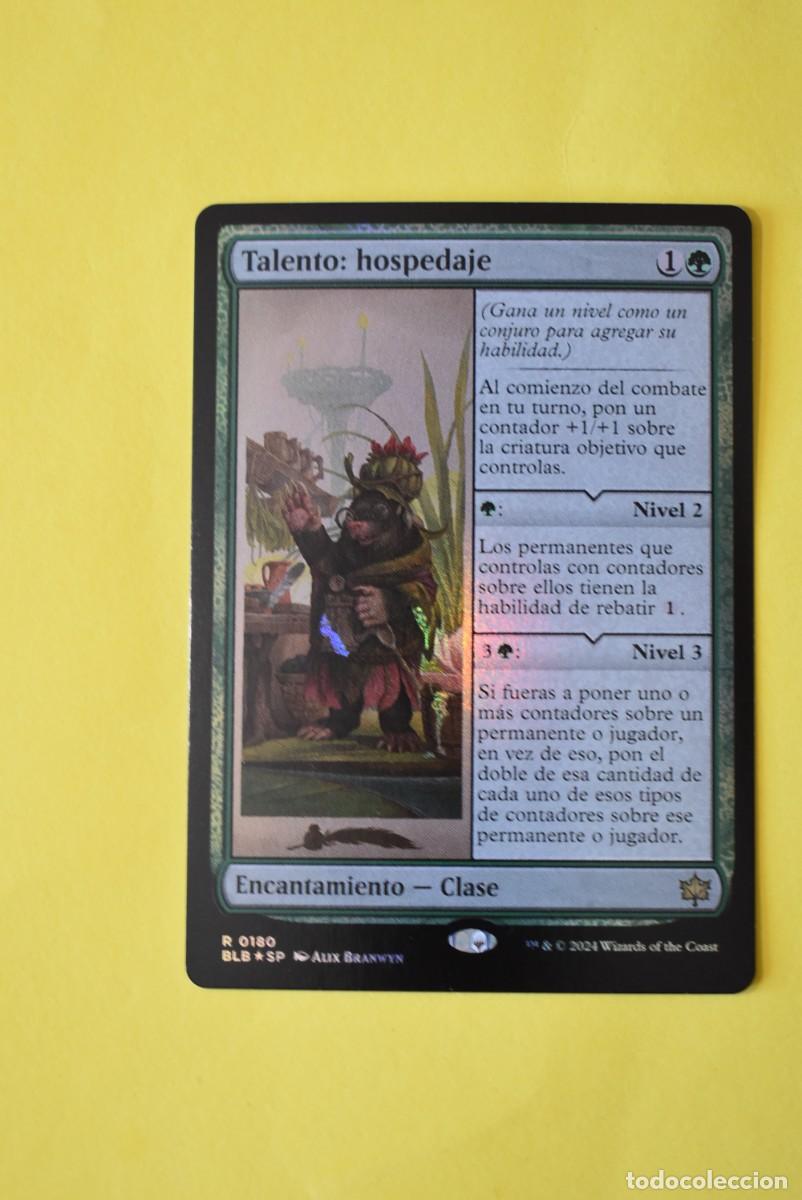 Trading Cards: Carta Magic The Gathering. MTG. Talento: hospedaje. FOIL. NM. Espa&ntilde;ol