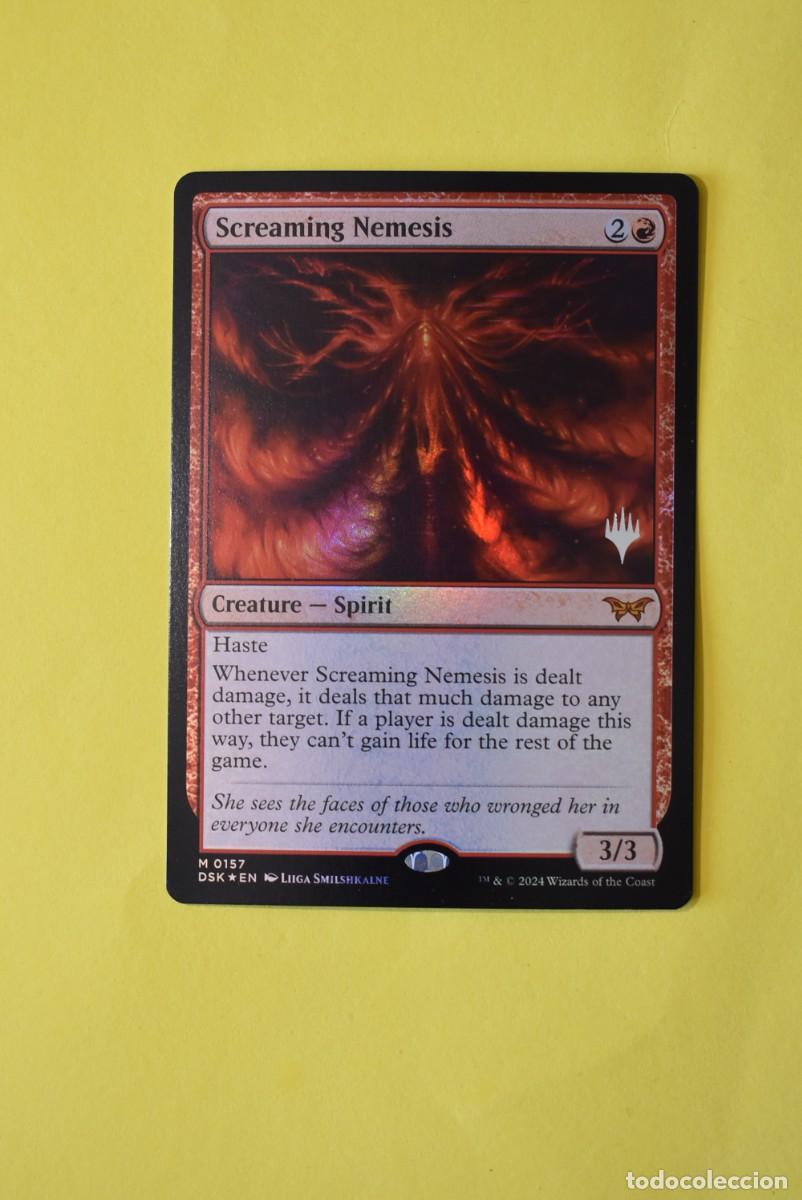 Trading Cards: Carta Magic The Gathering. MTG. Screaming Nemesis. Promo. FOIL. NM. Ingl&eacute;s