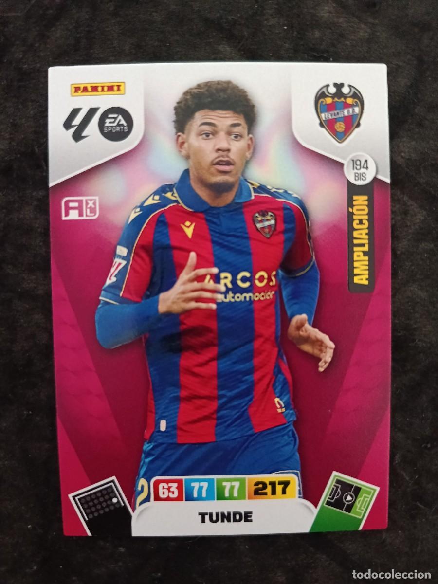 Trading Cards: ADRENALYN XL 2025/26. #194 BIS. TUNDE &rdquo;AMPLIACI&Oacute;N&rdquo;. LEVANTE U.D.