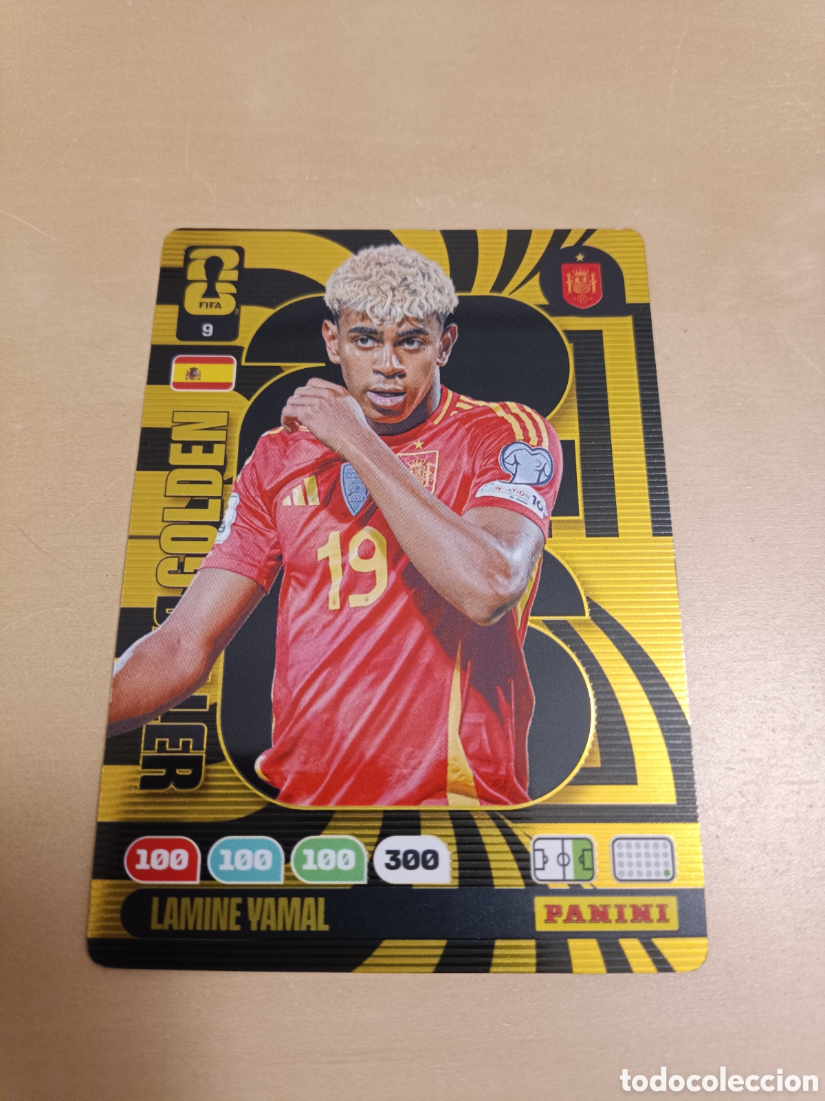 Trading Cards: GOLDEN BALLER LAMINE YAMAL ESPA&Ntilde;A ADRENALYN WORLD CUP 2026 9 26 MUNDIAL PANINI