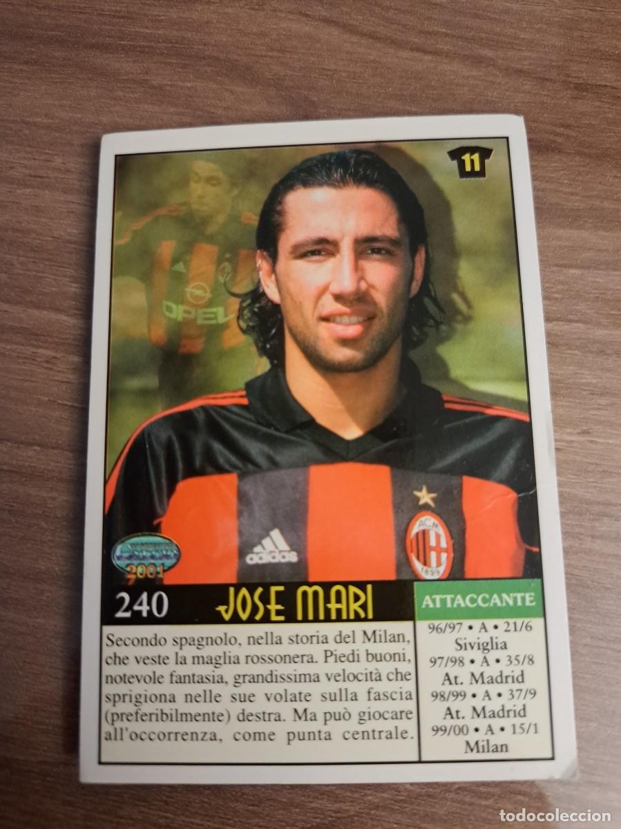 Trading Cards: Atenci&oacute;n seguidores del Sevilla,At Madrid,Villarreal,Betis,Tarragona,Xerez. Card Jose Mari con Milan