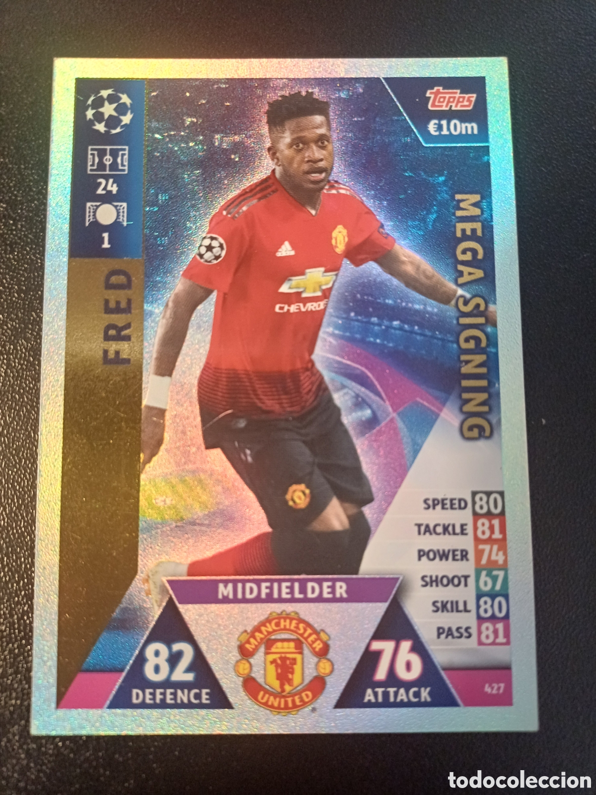 Trading Cards: #427 FRED MANCHESTER UNITED MEGA SIGNING TOPPS MATCH ATTAX 2018/19