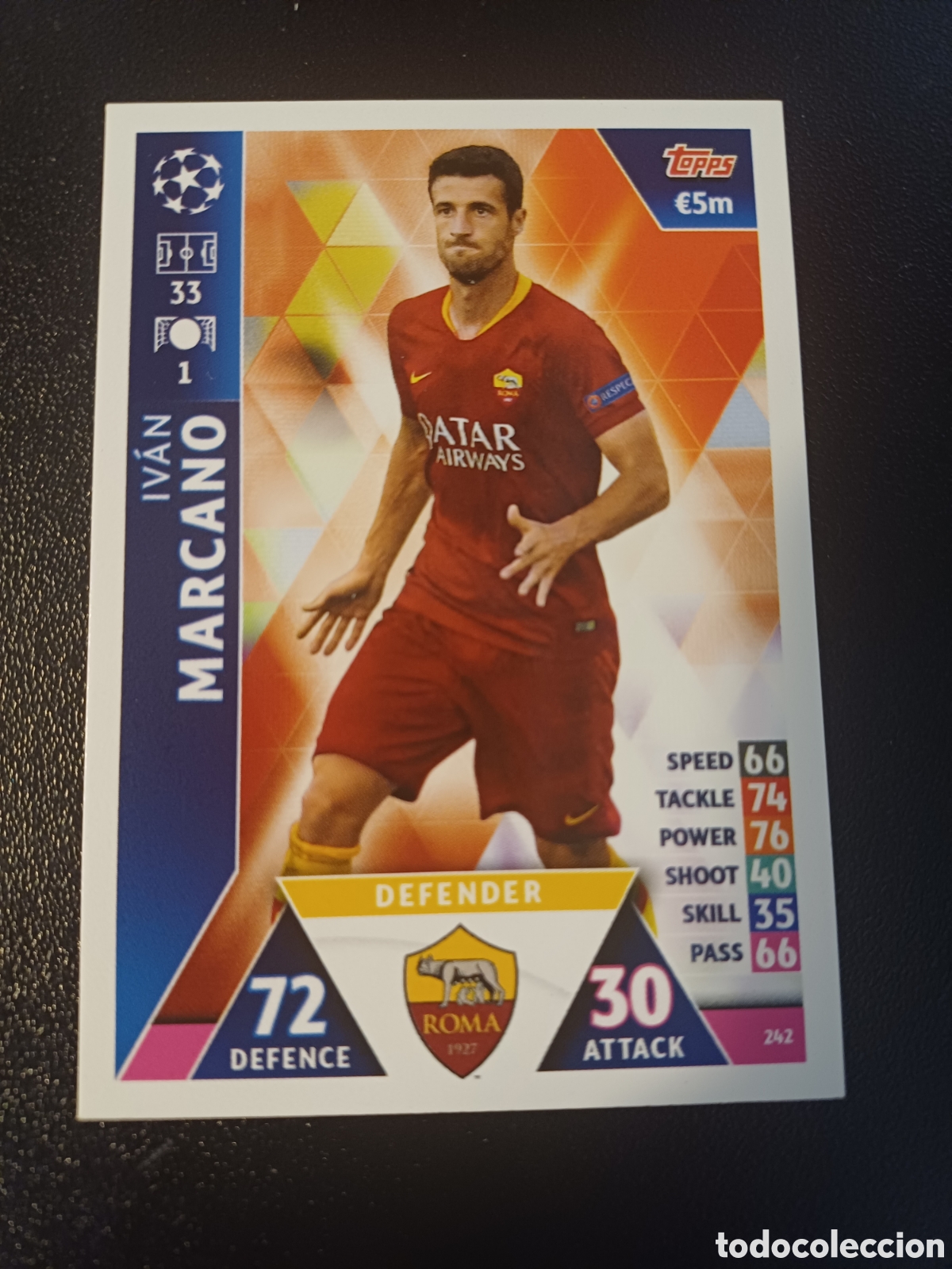 Trading Cards: #242 IVAN MARCANO AS ROMA TOPPS MATCH ATTAX 2018/19