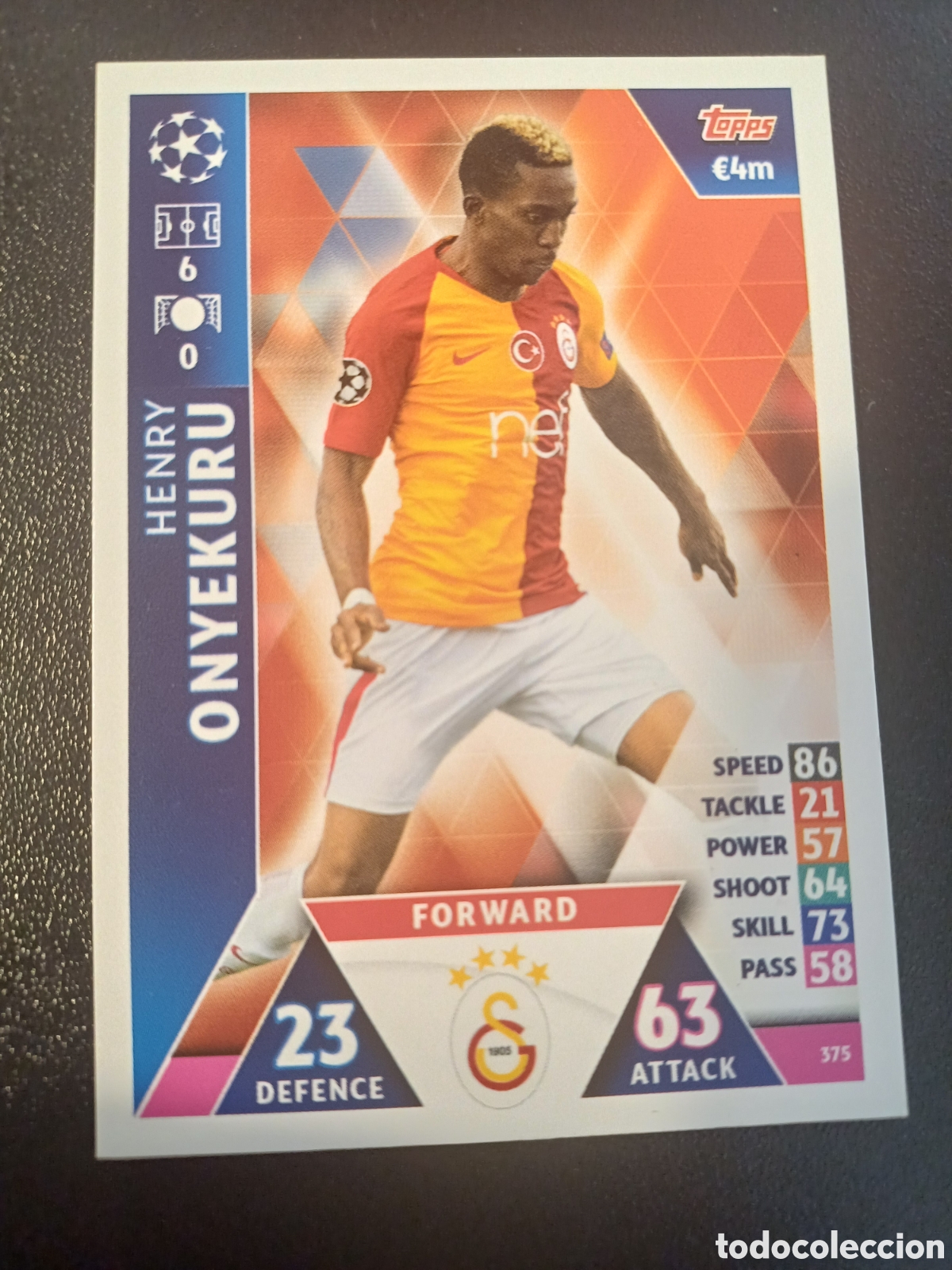 Sammelkarten: #375 HENRY ONYEKURU GALTASARAY AS TOPPS MATCH ATTAX 2018/19
