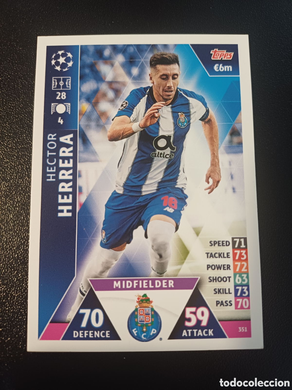 Sammelkarten: #351 HECTOR HERRERA PORTO FC TOPPS MATCH ATTAX 2018/19