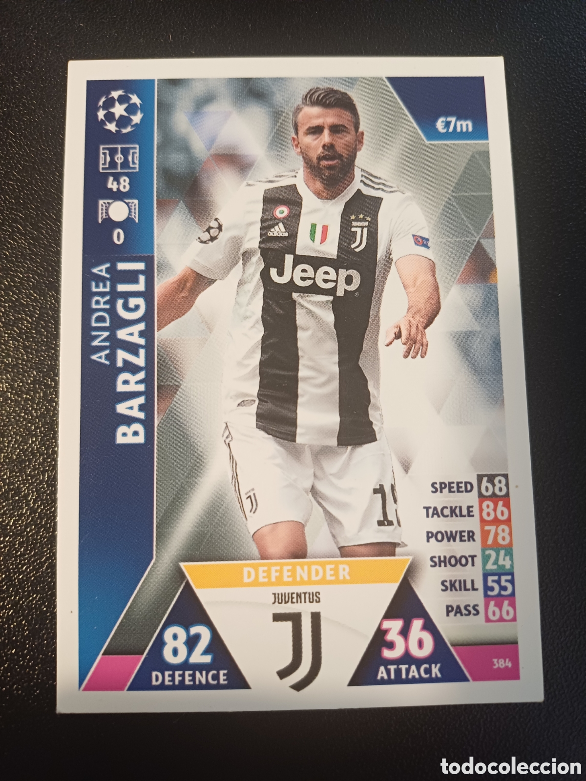 Sammelkarten: #384 ANDREA BARZAGLI JUVENTUS TOPPS MATCH ATTAX 2018/19